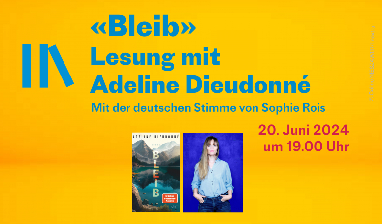 Fotomontage IF Lesung Adeline Dieudonné