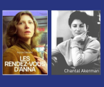 Filmplakat Les Rendez-vous d'Anna und Porträt von Chantal Akerman