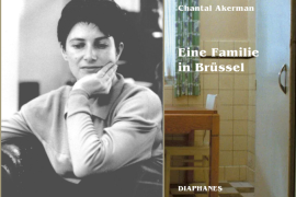 Porträt Chantal Akerman und Cover des Buches Eine Familie in Brüssel @ Diaphanes Verlag